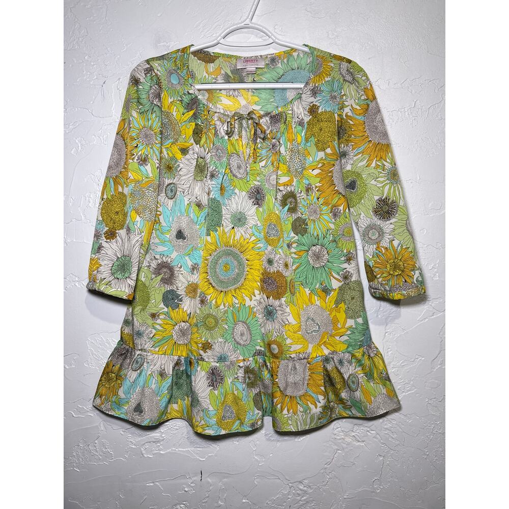 Liberty of London for target sunflower peplum blouse womens XS boho cottage‎